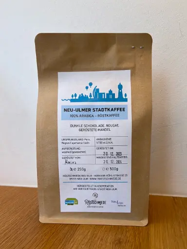 Abo Neu-Ulmer Stadtkaffee - Peru | dunkle Schokolade, Nougat, Mandel